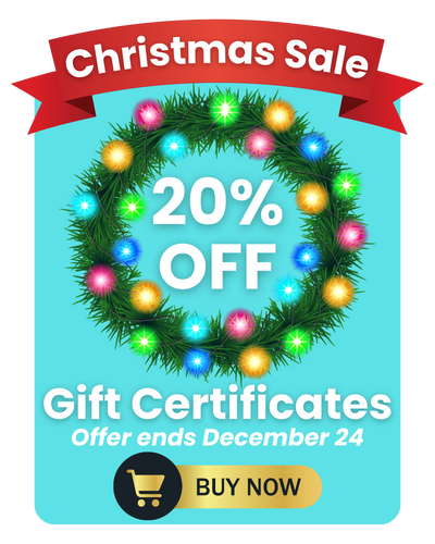 Christmas Sale: 20 Percent Off Gift Certificates